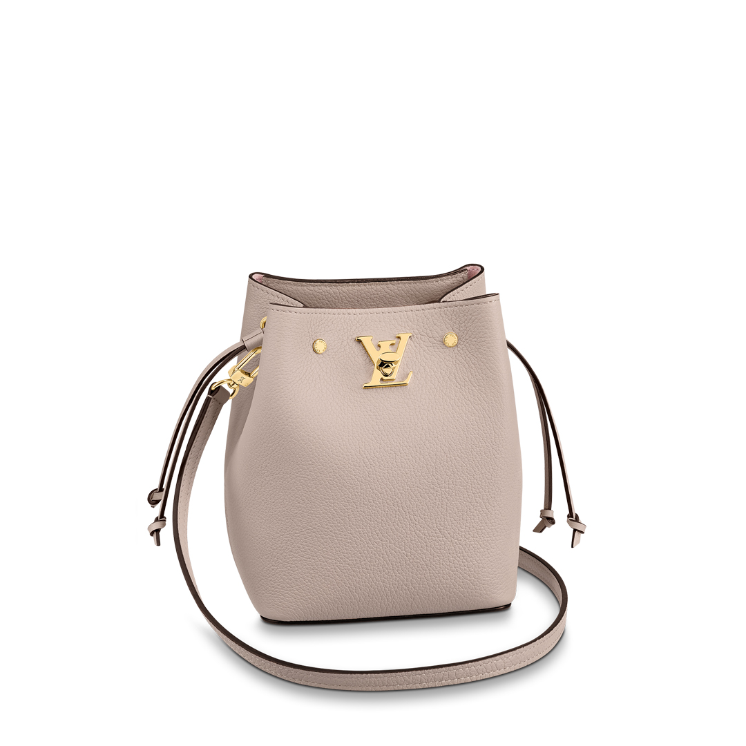 Louis Vuitton NANO LOCKME BUCKET Shoudler Bag M69205 Greige Beige